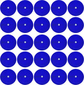 Class A 3-3/16" Round Reflector with Center Mounting Hole Trailers, Trucks, Automobiles, Mail Boxes, Boats, SUV's, RV's, Industrial Applications (Blue, 25)